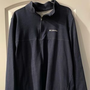 Columbia Men’s XL navy blue 1/4 zip long sleeve shirt